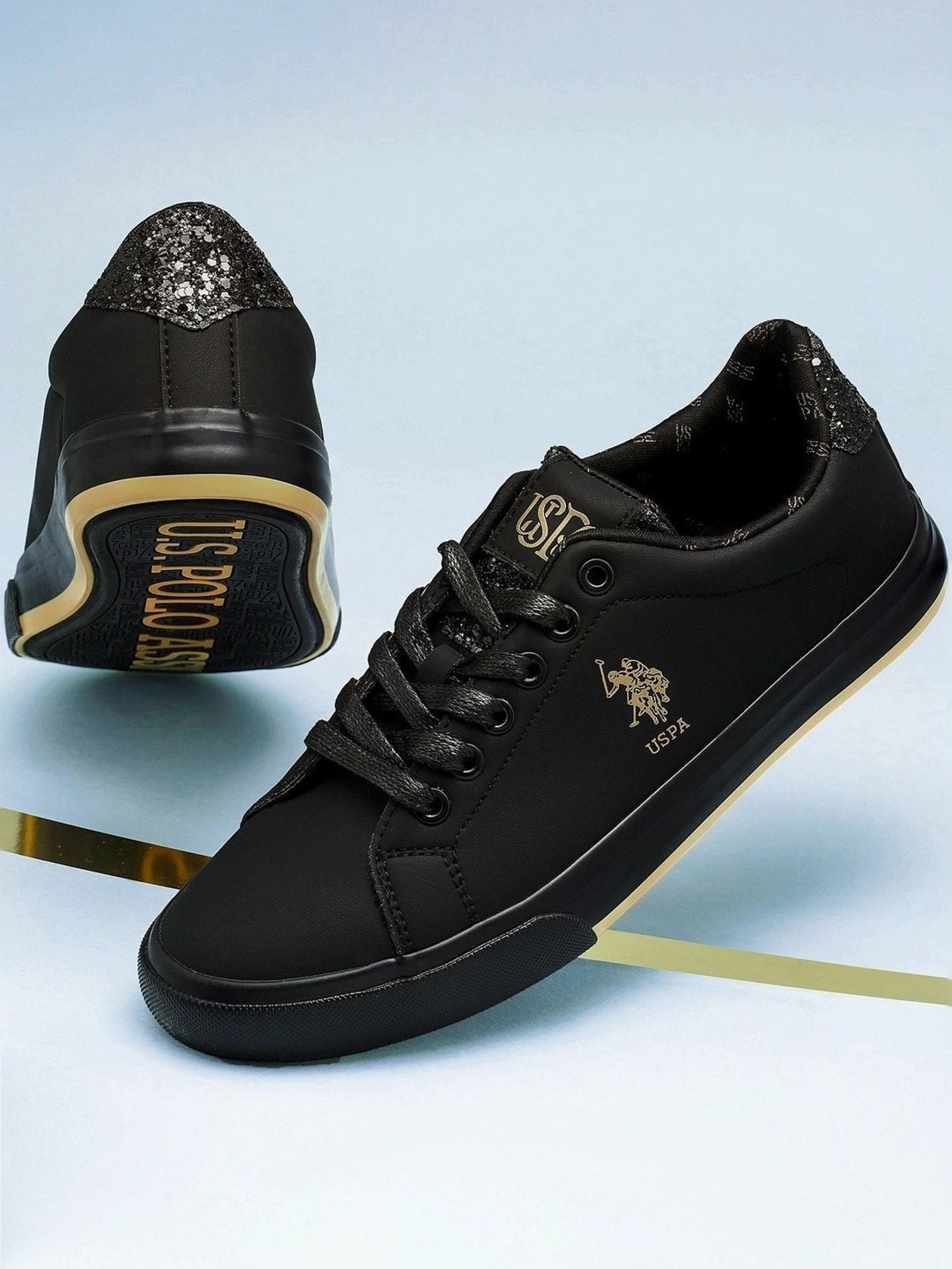 U.S. Polo Assn. Women's Black Sneakers