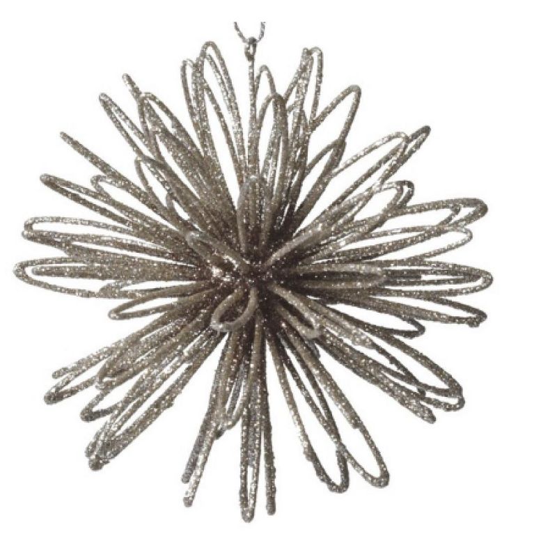 Ganz 4" Glittered Swirl Ball Christmas Ornament - Silver