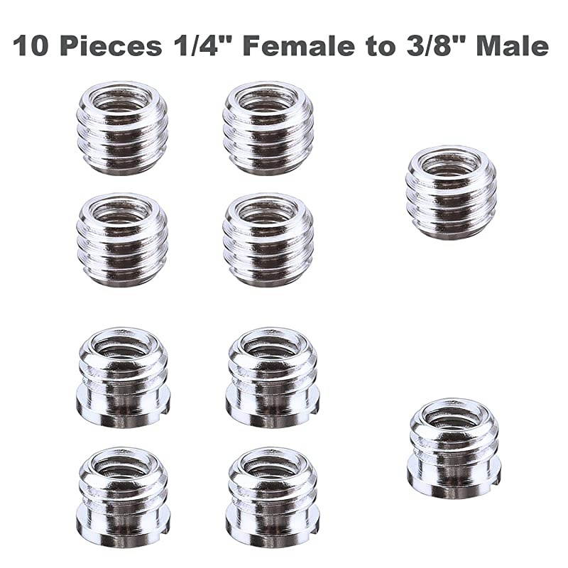 27 Pieces 14 Inch and 38 Inch Converter Female Male Threaded Screws Adapter Mount Set for CameraTripodMonopodBallheadLight StandShoulder Rig