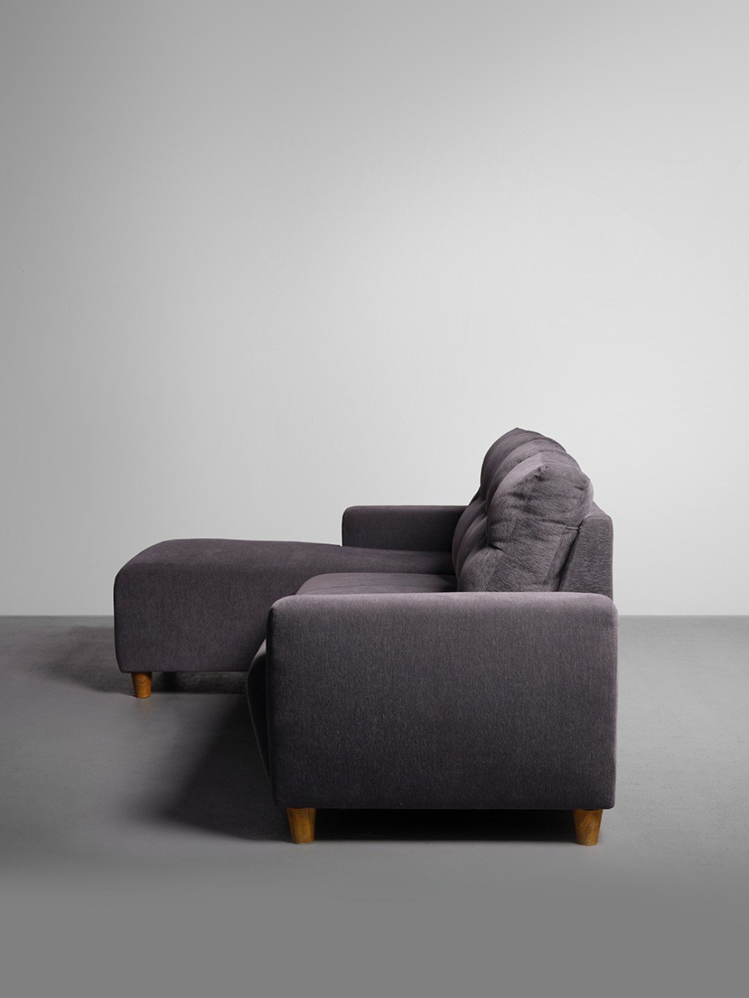 Sleepyhead Yolo Sesame Grey Fabric 3 Seater LHS L Shape Sofa Set