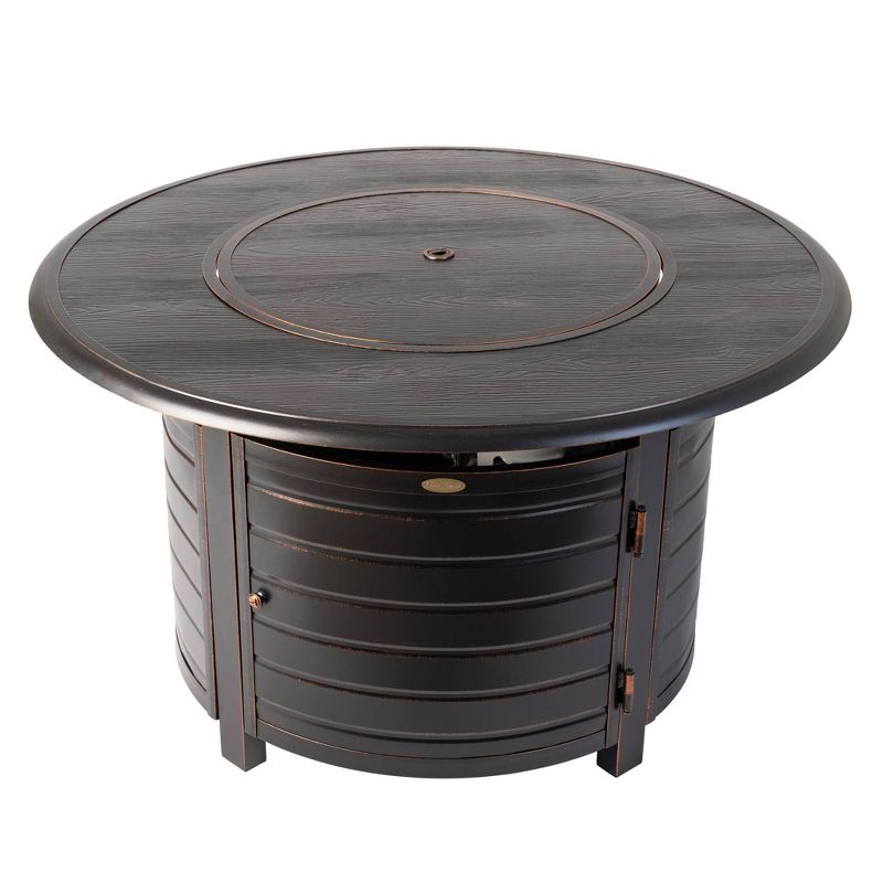 Thatcher Round Aluminum LPG Fire Pit - Fire Sense
