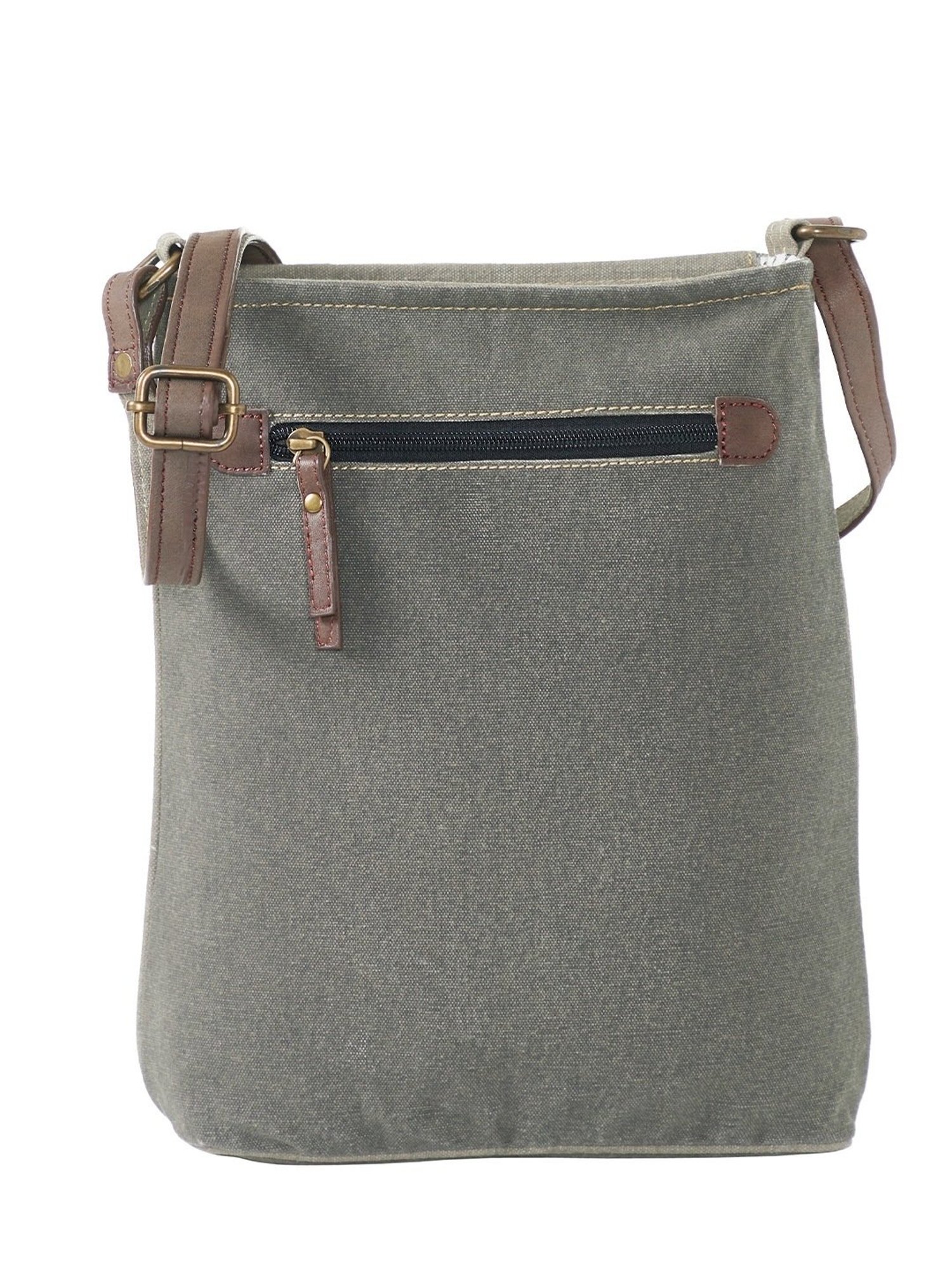 Mona B Grey Medium Cross Body Bag