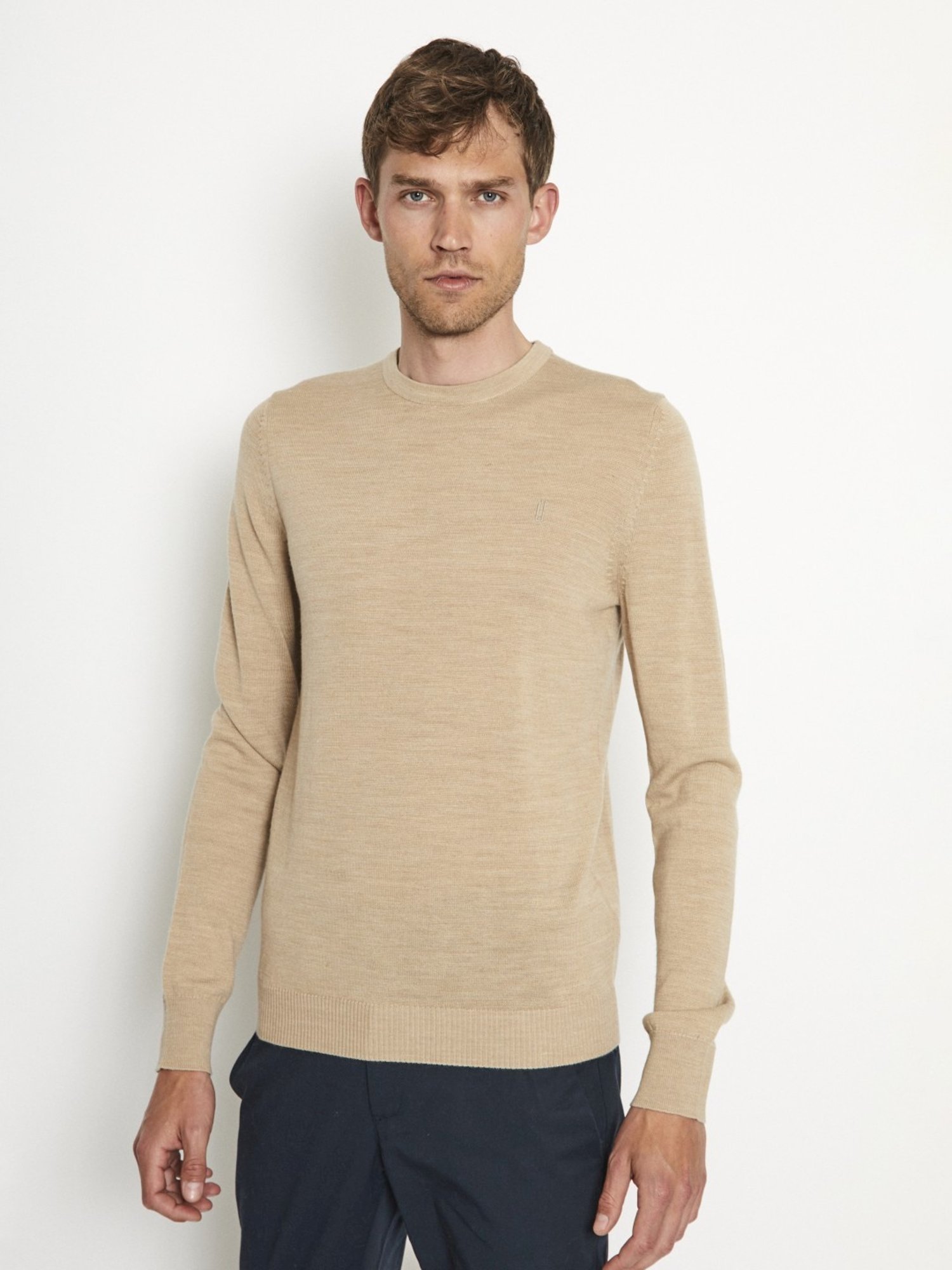 Bruun & Stengade Beige Regular Fit Sweater