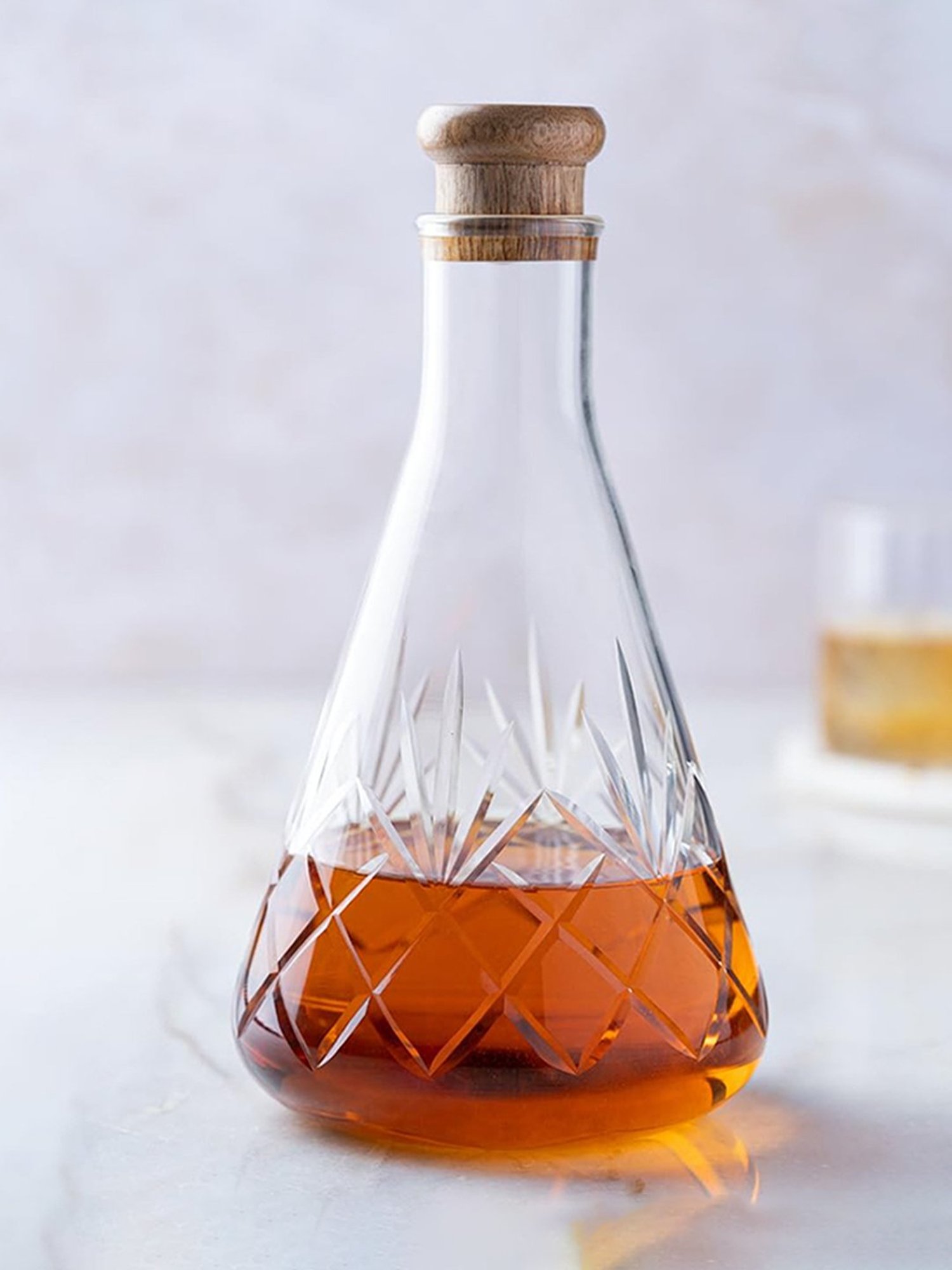 Pure Home and Living Blue Glass Decanter (0.7 L)