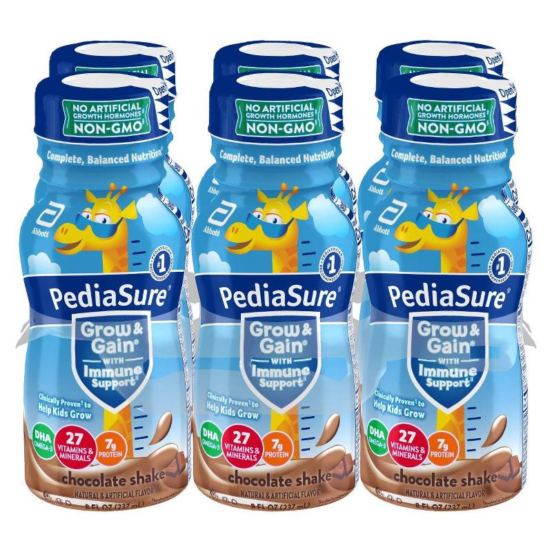 PediaSure Grow & Gain Kids' Nutritional Shake Chocolate - 6 ct/48 fl oz