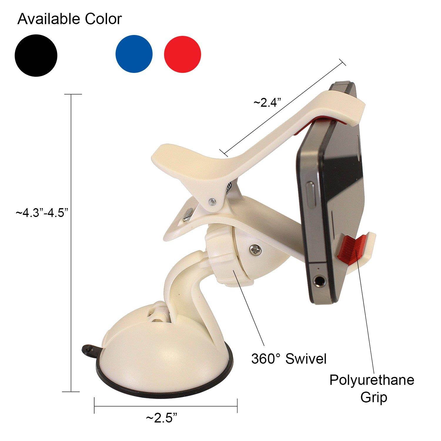 Furinno Hidup IP11-WH Easy Mount Suction Universal Car Phone Mount Holder, White