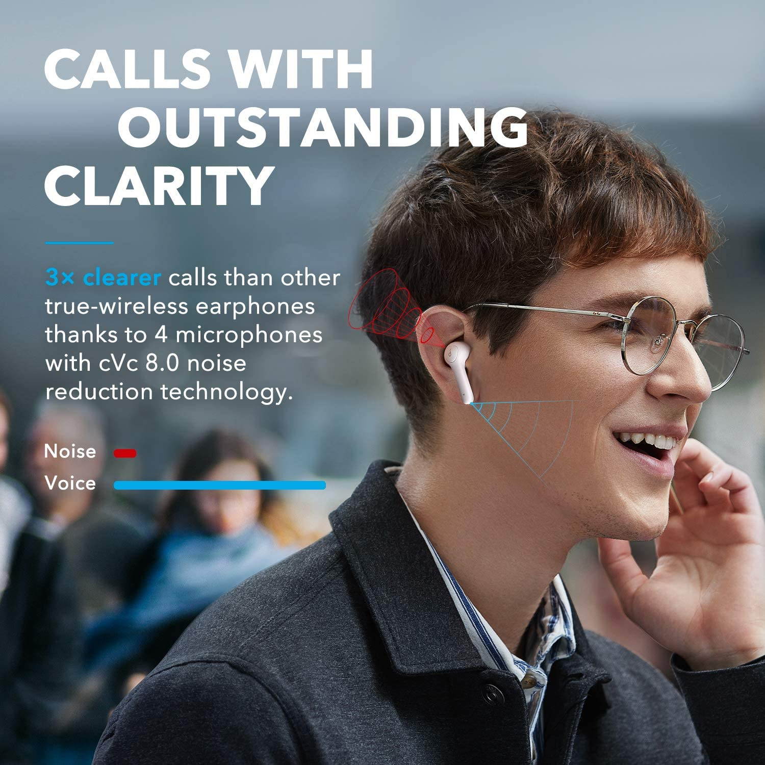 Anker Soundcore Life P2 True Wireless Earbuds with 4 Microphones, CVC 8.0 Noise Reduction, Graphene Drivers for Clear Sound, USB C, 40H Playtime, IPX7 Waterproof