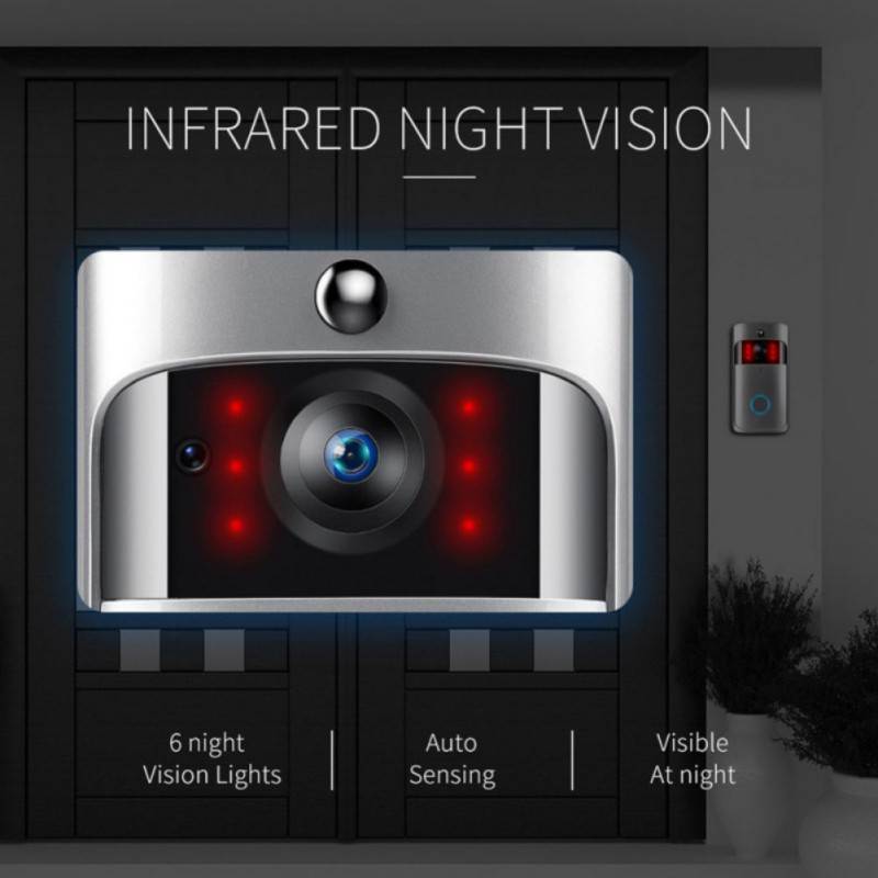 Two-Way Door Bell WiFi Wireless Video PIR Doorbell Talk Security Smart HD Camera