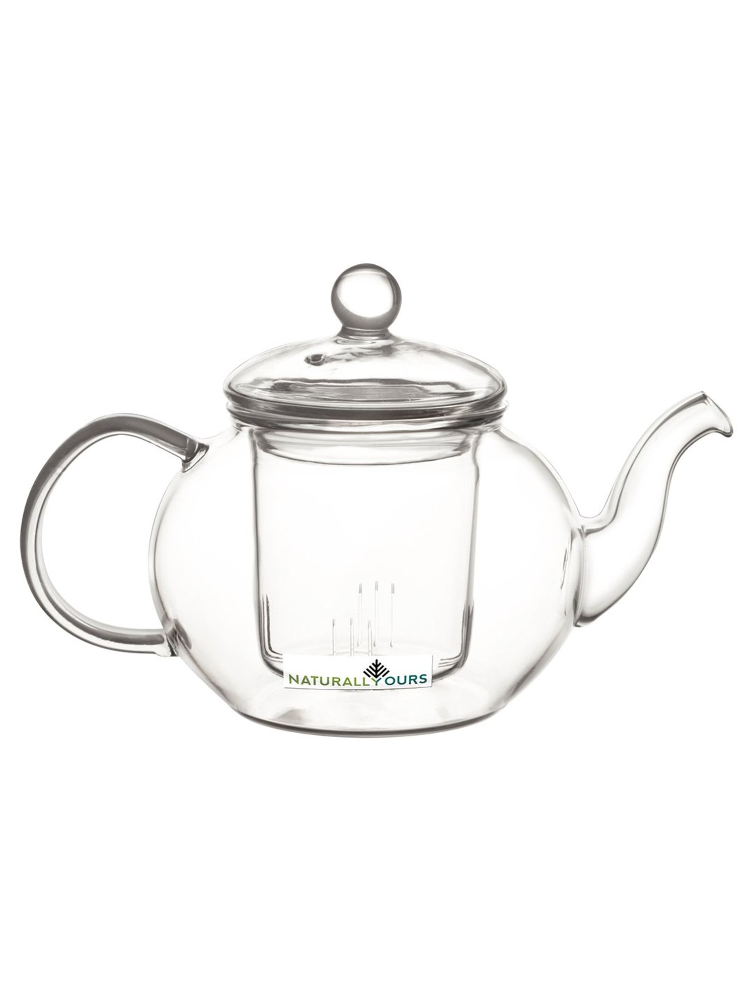 NATURALLYOURS Borosilicate Glass Tea Kettle with Filter - 1000 ml