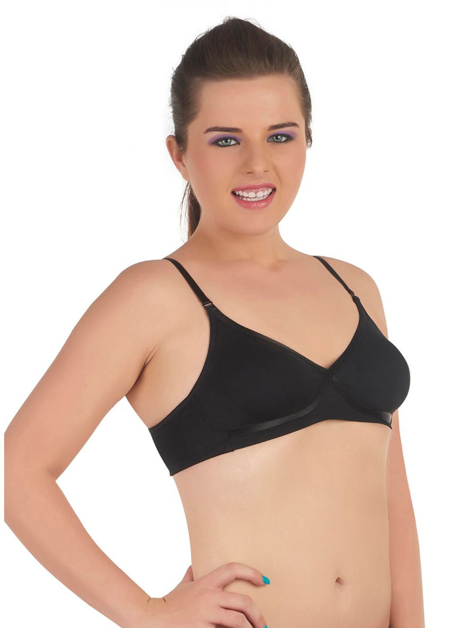 Soie Black Non Wired Non Padded Everyday Bra