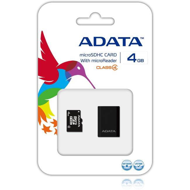 Adata AUSDH4GCL4-RM3BKBL 4 GB microSDHC