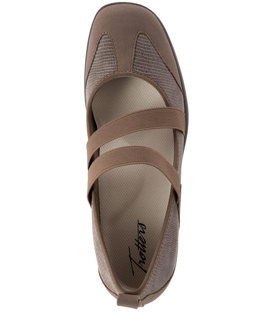 Trotters Josie Mary Jane Suede and Lizard Embossed Slip-On Shoes