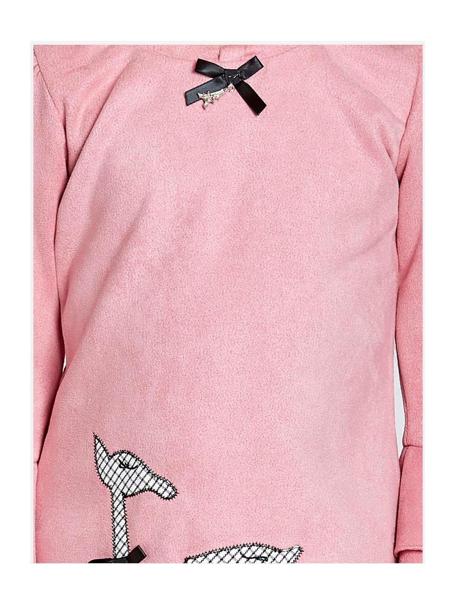 Peppermint Kids Blush Pink Printed Full Sleeves Dress