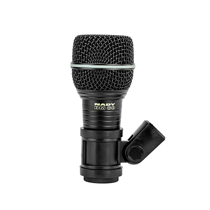 DM80 Drum Microphone Enhanced low frequency response for kick drums Neodymium element allmetal construction and rubber mount to minimize vibration