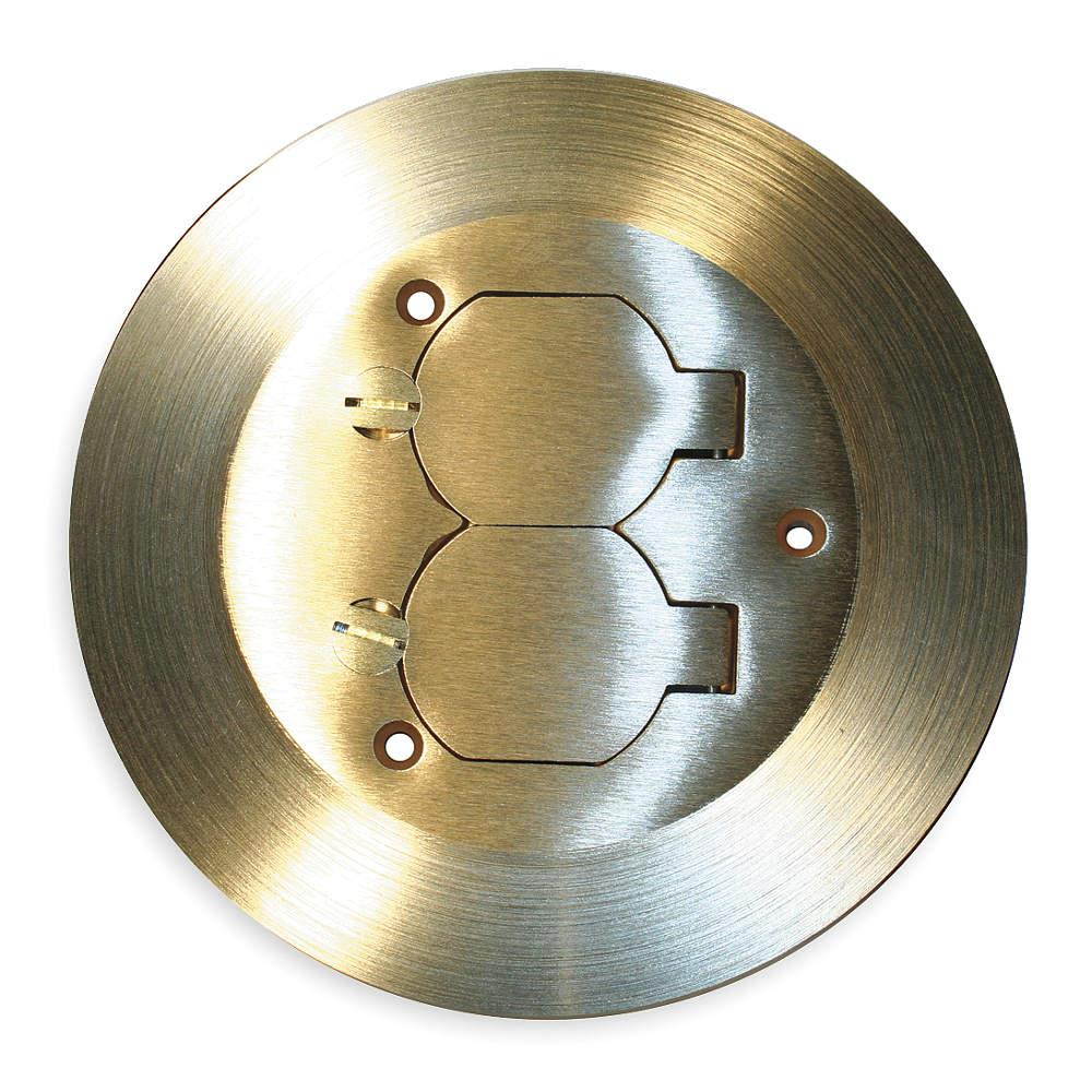 HUBBELL WIRING DEVICE-KELLEMS SF3925 Floor Box Cover Carpet Flange,6-1/4 in.