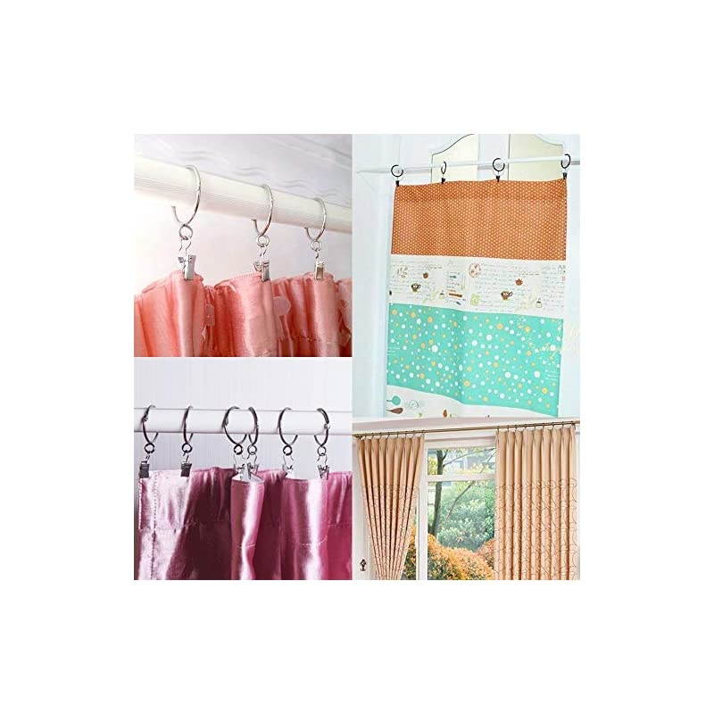 Pack Heavy-Duty Hook Clip Set Curtain Clips for Curtain Photos Home Decoration Art Craft Display - Silver