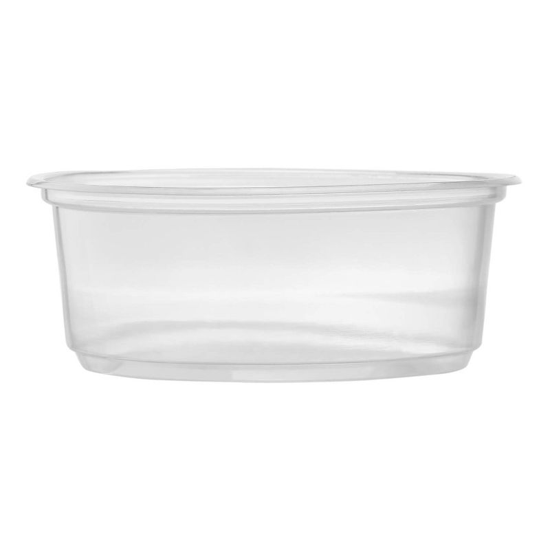 Lollicup Karat 8 Ounce Recyclable Polypropylene Microwave, Dishwasher, and Freezer Safe Round Deli Containers for Hot or Cold Foods (Pack of 1000)