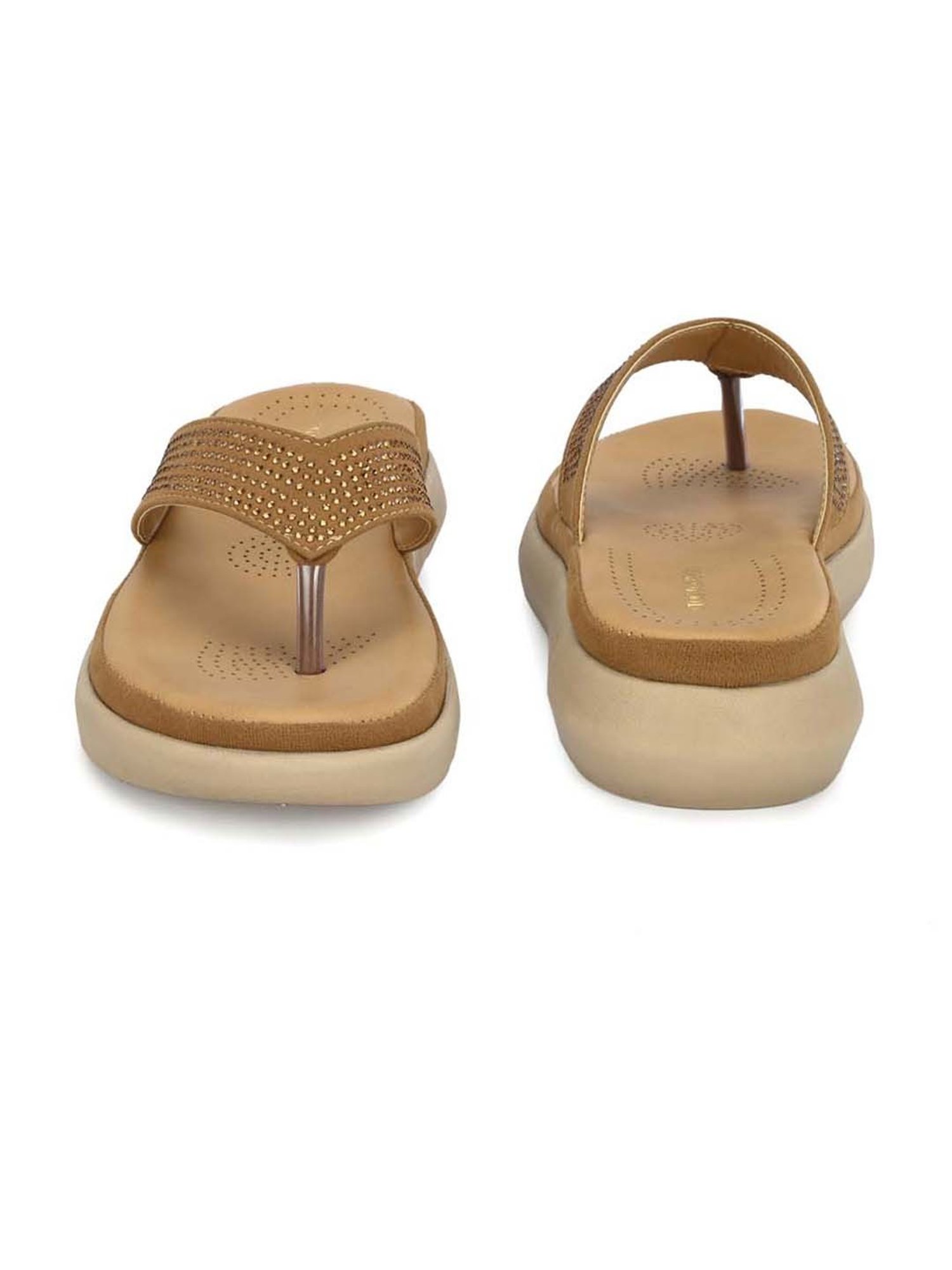 Clog London Women's Tan Thong Wedges