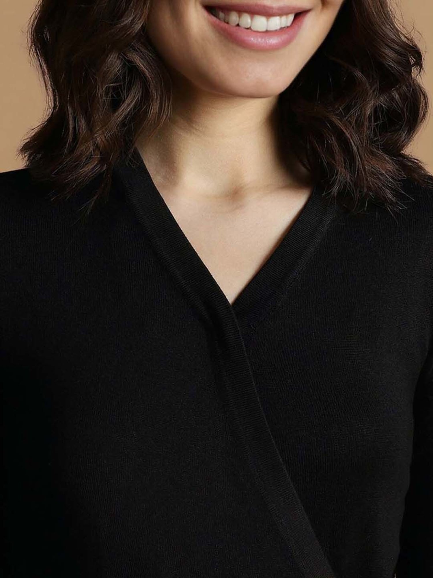 Allen Solly Black Regular Fit Top