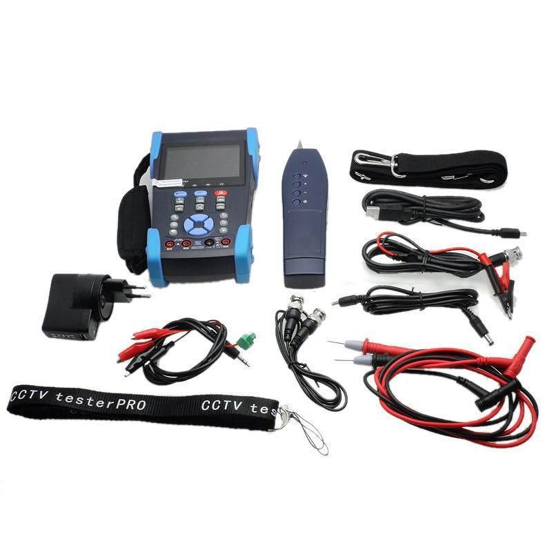 3.5" LCD CCTV Tester for IP & Analog camera testing with function of PTZ, UTP Cable Test, POE Test, Digital Multimeter,cable scan, TDR Break-point and short-circuit measurement