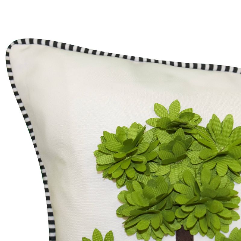 25" x 13" Dimensional Potted Topiary Decorative Patio Throw Pillow - Edie@Home