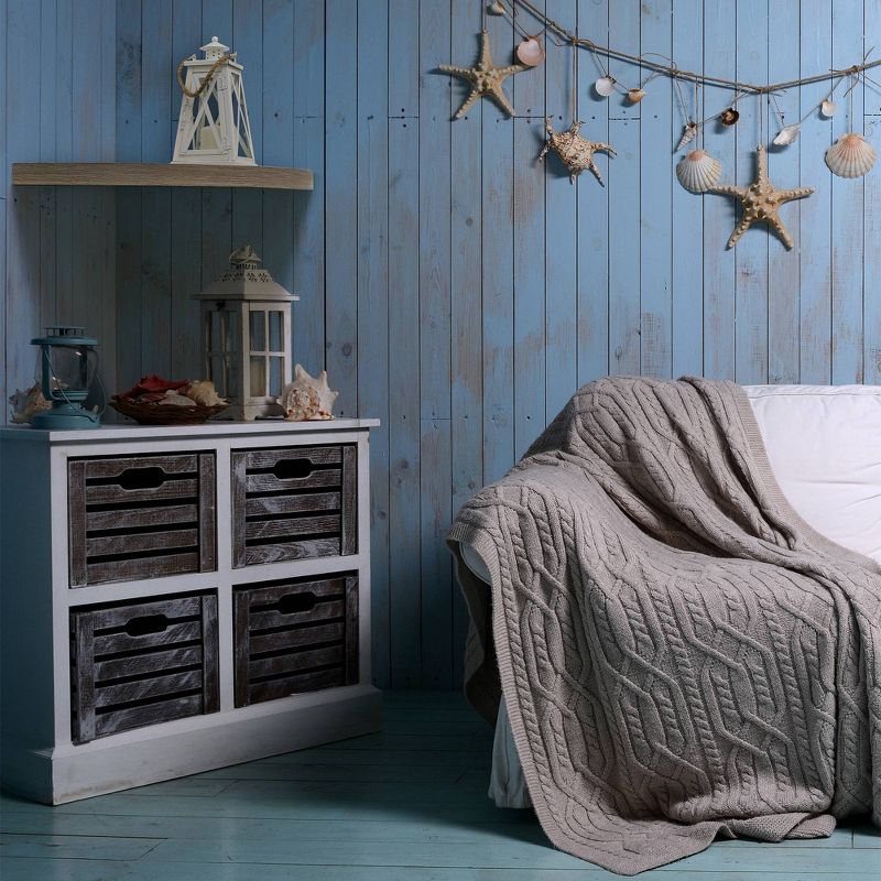 17" x 17" Corner Floating Shelf Driftwood Gray - InPlace