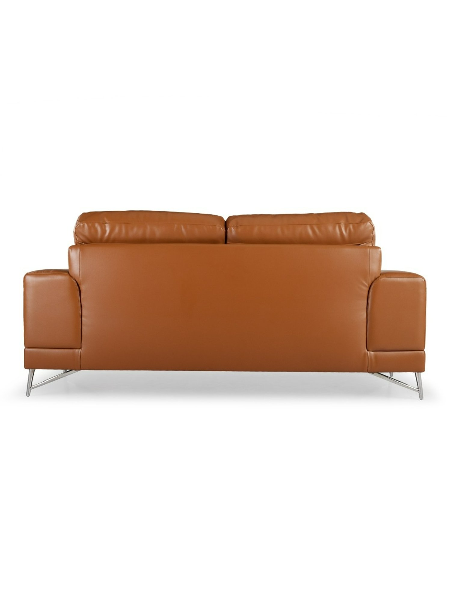 Durian Sanford Contemporary Tan Brown Leather 2 Seater Sofa