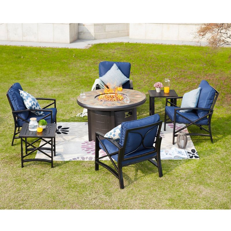 6pc Patio Fire Seating Set - Patio Festival