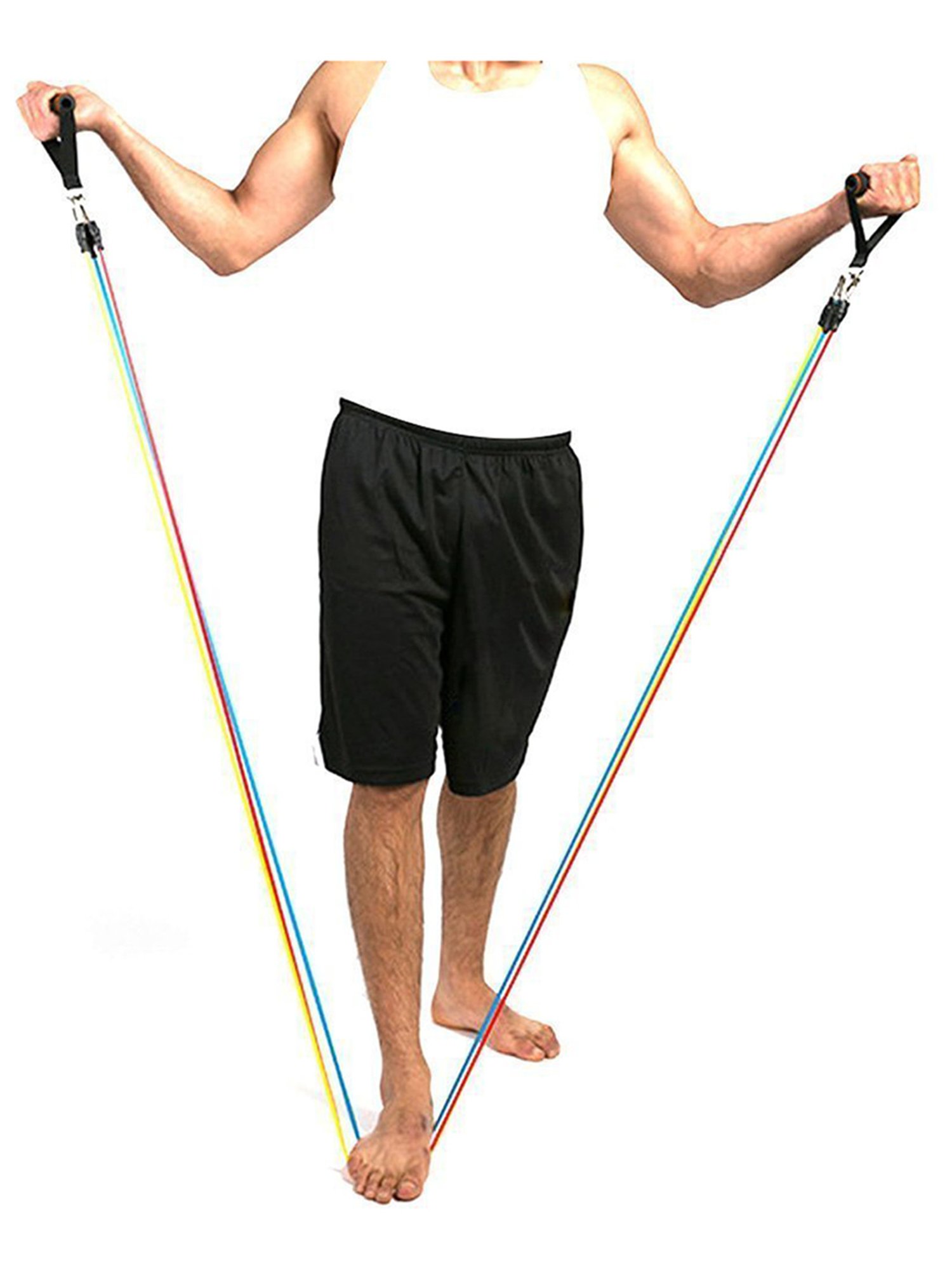 B Fit 11 Piece Resistance Bands Set (Multicolor)