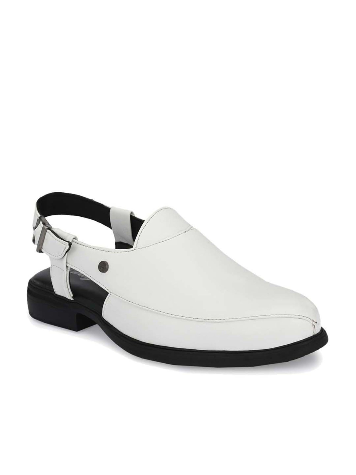 Delize Men's White Back Strap Sandals