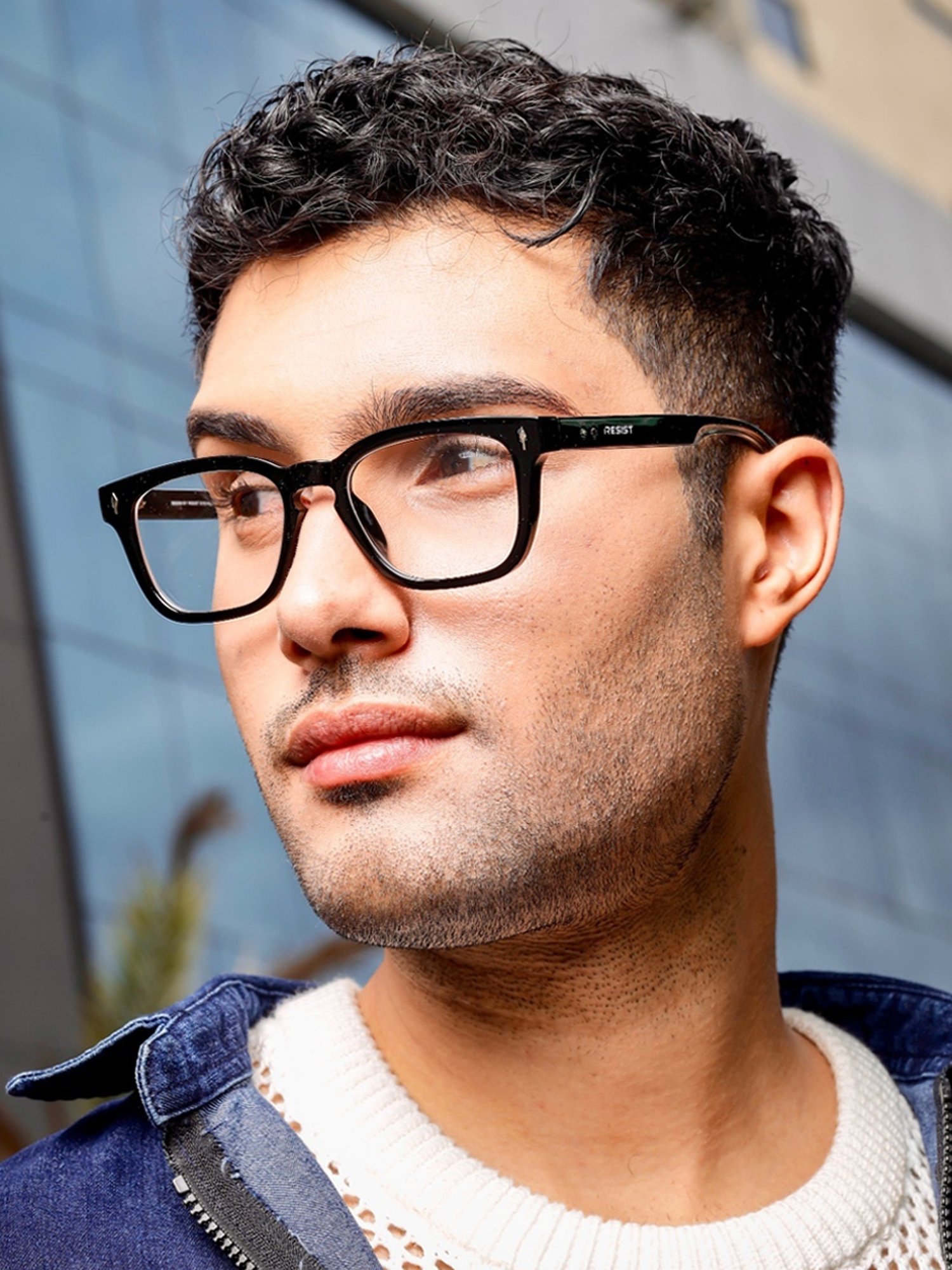 Resist Eyewear Clear Wayfarer UV Protected Unisex Sunglasses