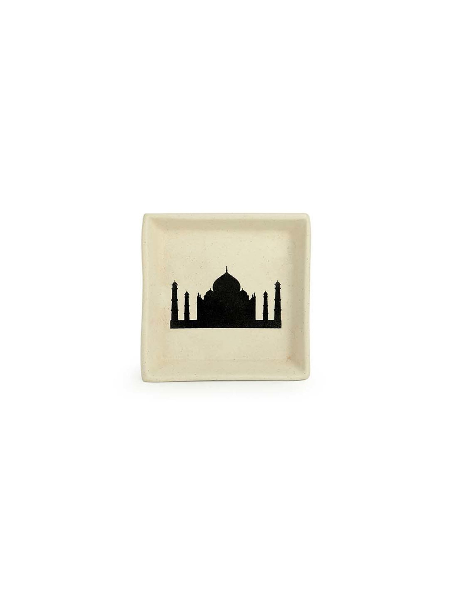 ExclusiveLane Daawat-e-Taj Beige Ceramic Serving Platters - Set of 2