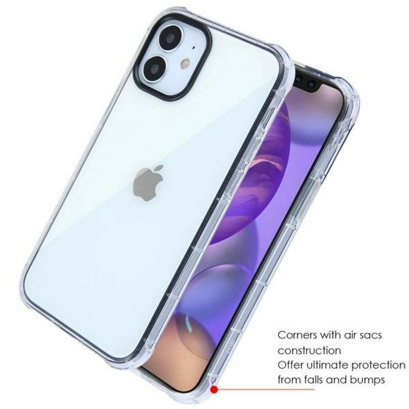 For  iPhone 12 Mini 5.4 in Clear Corner Guard Skin Case Cover
