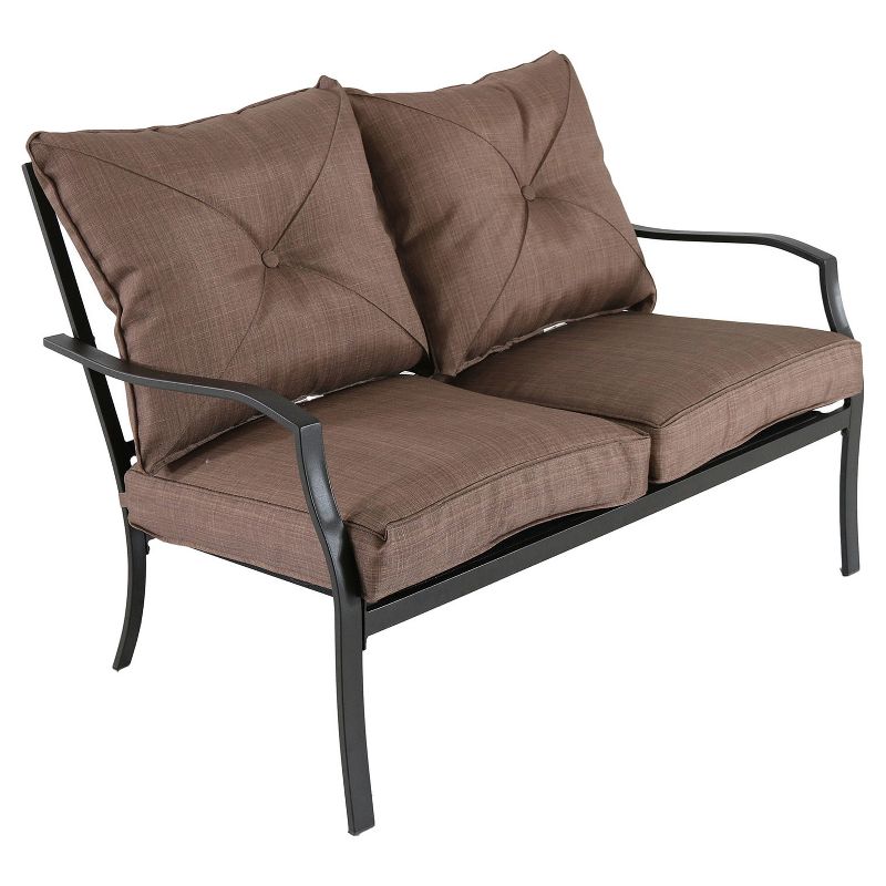 Crawford 4pc Metal Patio Chat Set - Tan