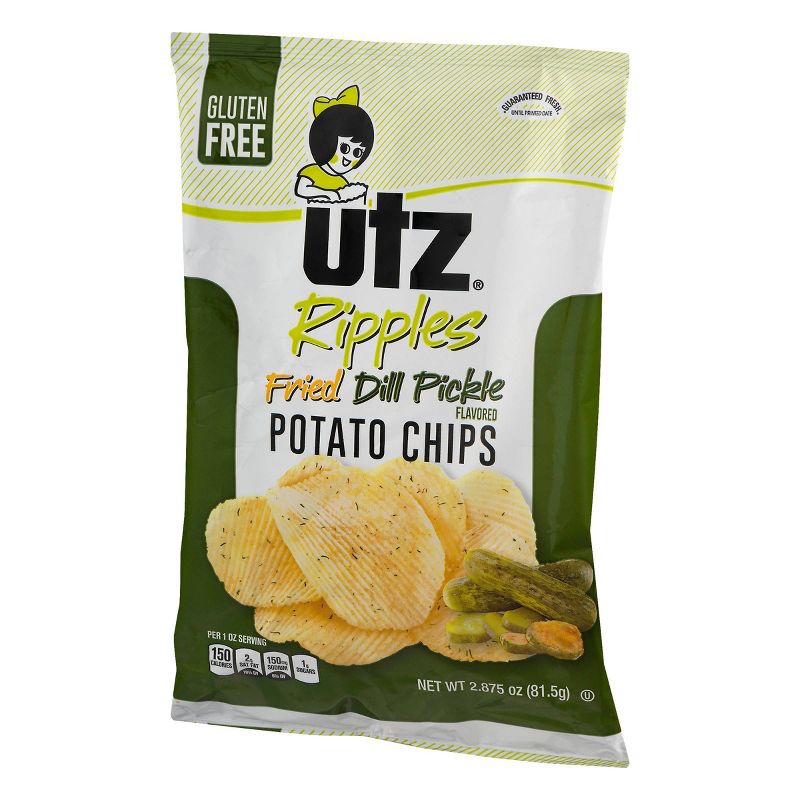 Utz Ripples Fried Dill Pickle Flavored Potato Chips - 2.875oz