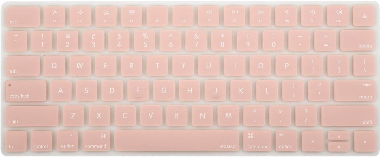 MOSISO Keyboard Cover Compatible with iMac Wireless Magic Keyboard Type Protector, 2015 US Version (MLA22LL/A, A1644), Soft Protective Ultra Thin Keyboard Skin, Rose Quartz