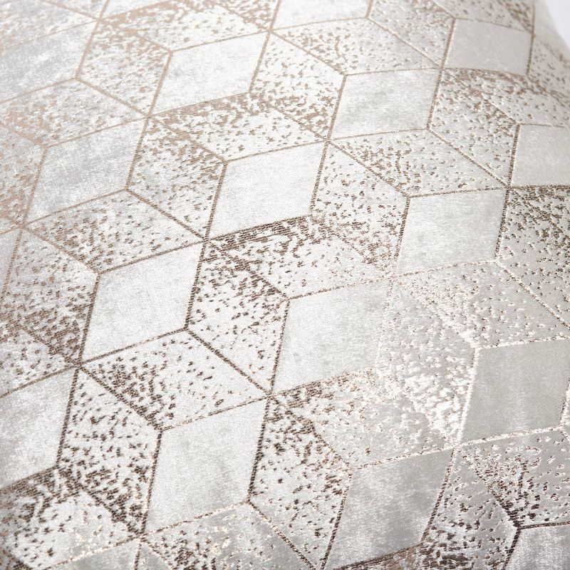 18"x18" Shimmer Square Throw Pillow White - Sure Fit