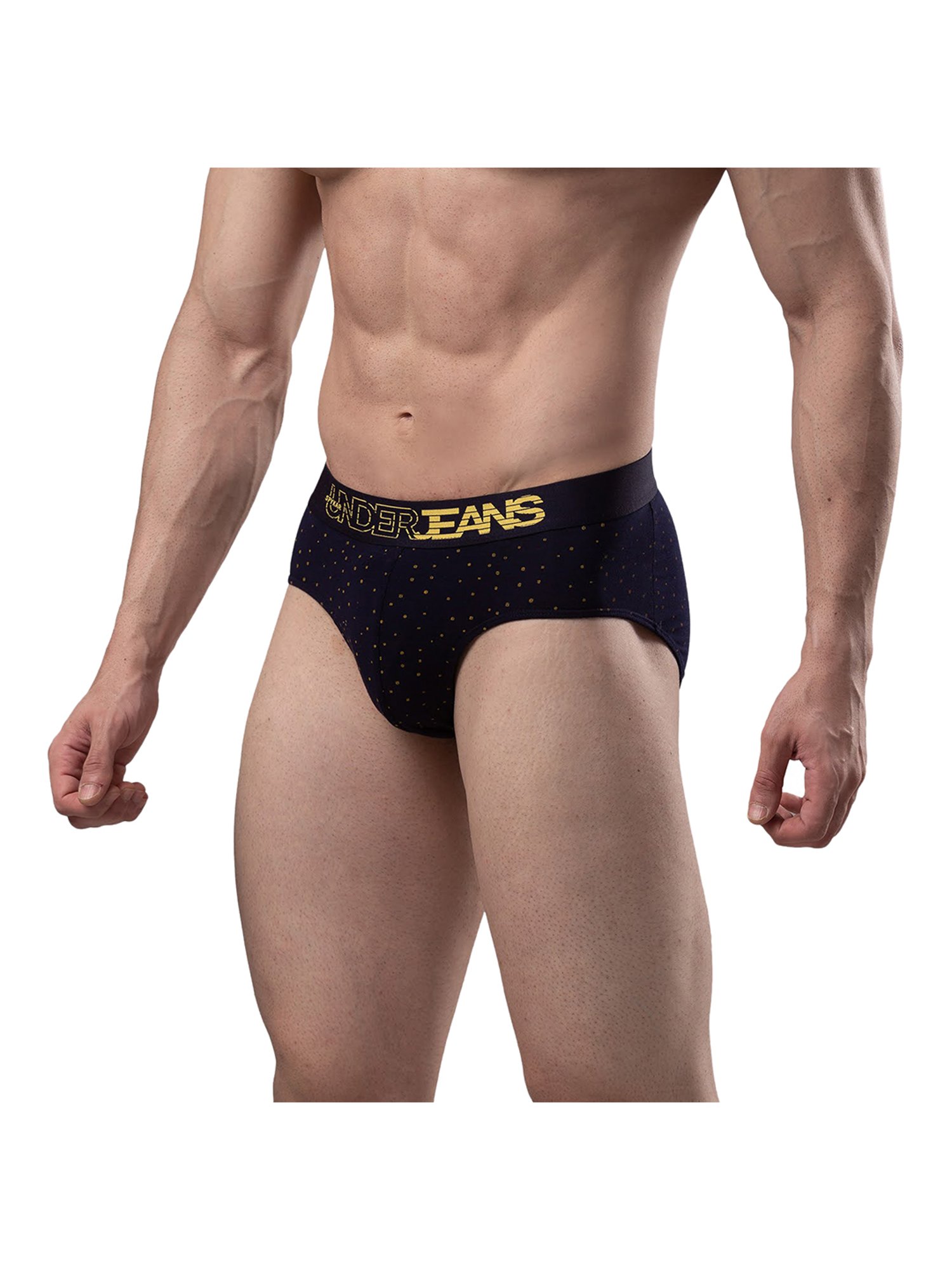 UnderJeans by Spykar Navy Printed Briefs