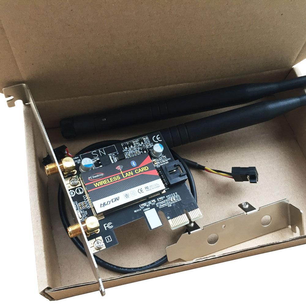 Wireless- AC 3160 Band Dual 802.11ac 433M + Bluetooth BT 4.0 PCI-E 1X 16X WIRELESS Desktop WIFI WLAN CARD for Intel 3160AC
