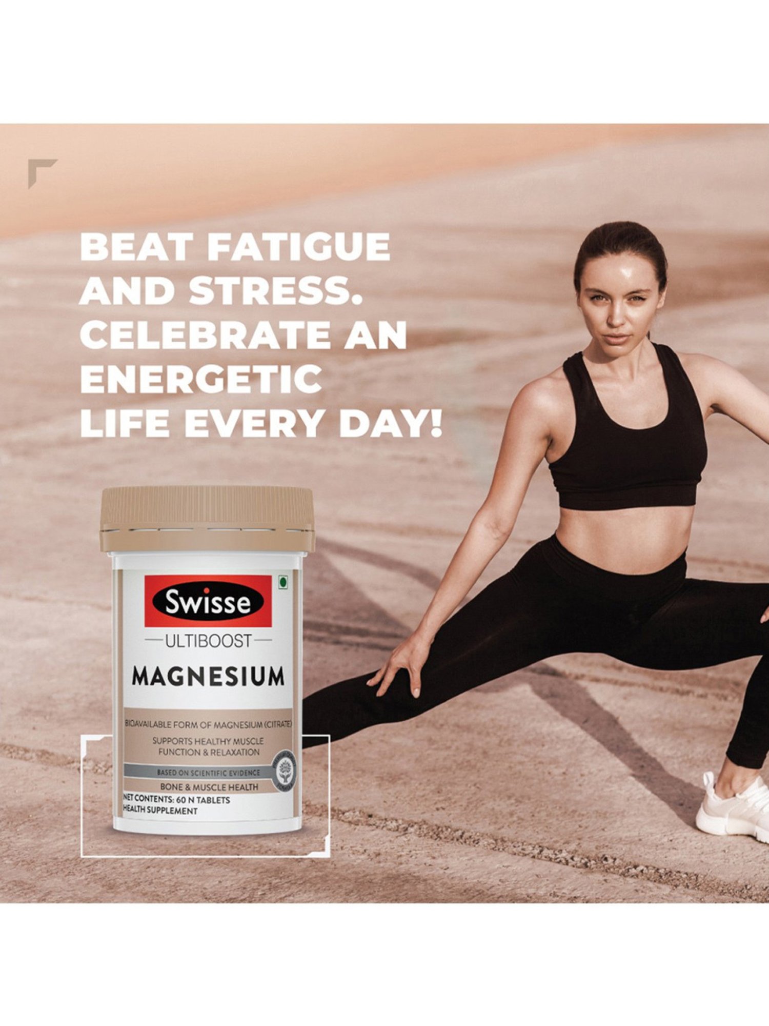 Swisse Ultiboost Magnesium Supplement for Immunity - 60 Tablets