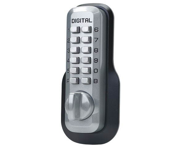 LockeyUSA Digital Door Lock M210 Mechanical Keyless Entry Deadbolt Double Combination, Satin Chrome