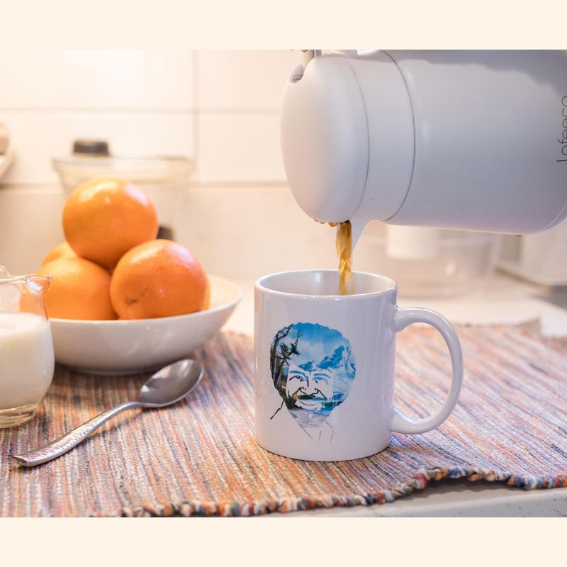 Surreal Entertainment Bob Ross Portrait Ceramic Mug | Holds 11 Ounces