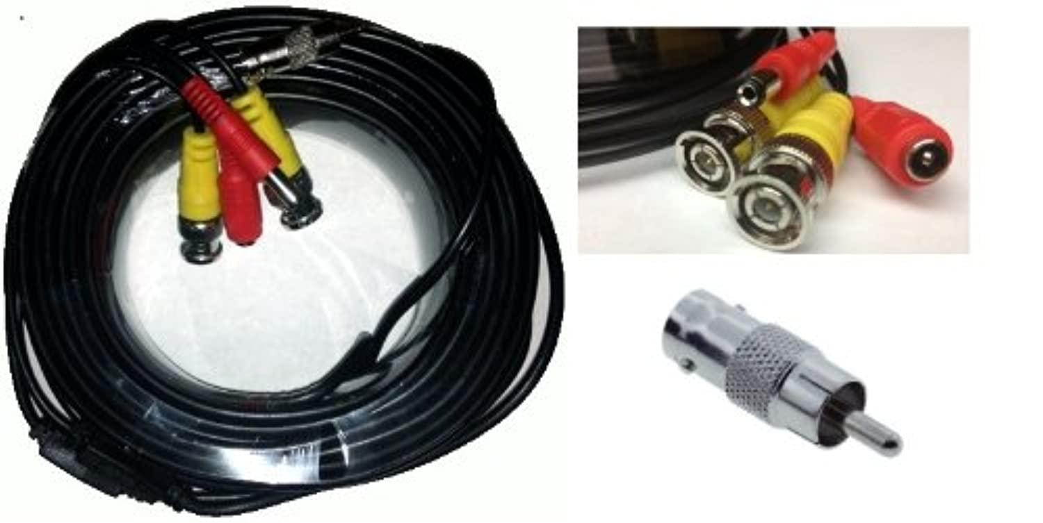 Acelevel Premium Quality 60 Feet Video Power BNC RCA Cable for Swann CCTV Security Cameras
