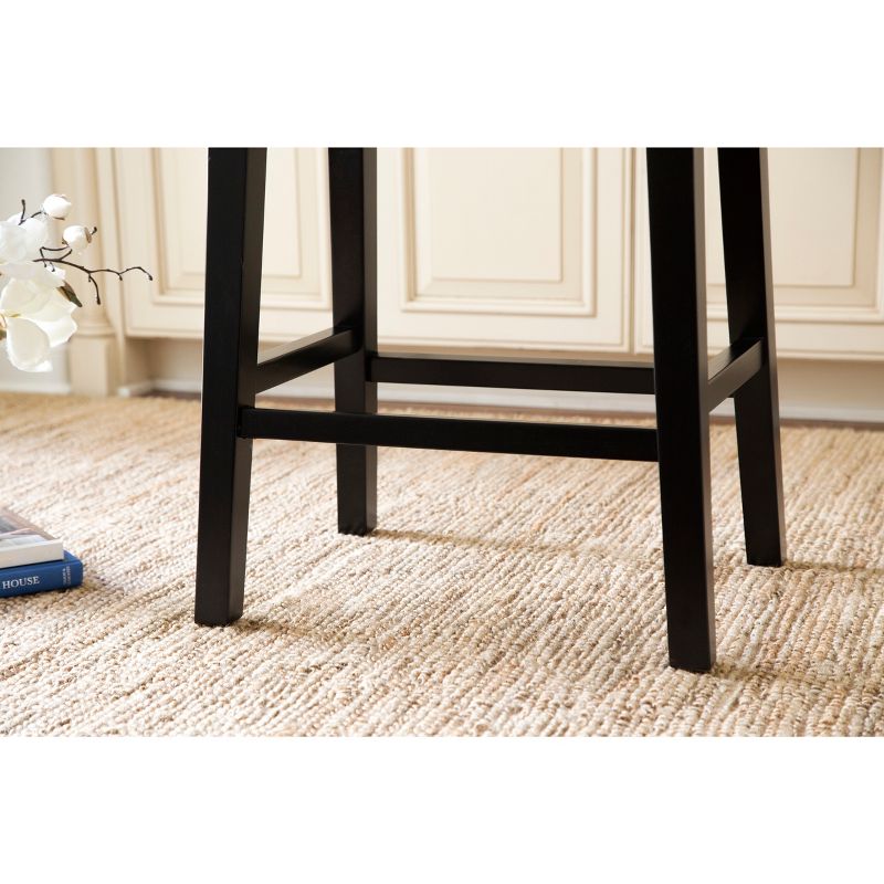 Dakota Bonded Leather Saddle Counter Height Barstool Black - Abbyson Living