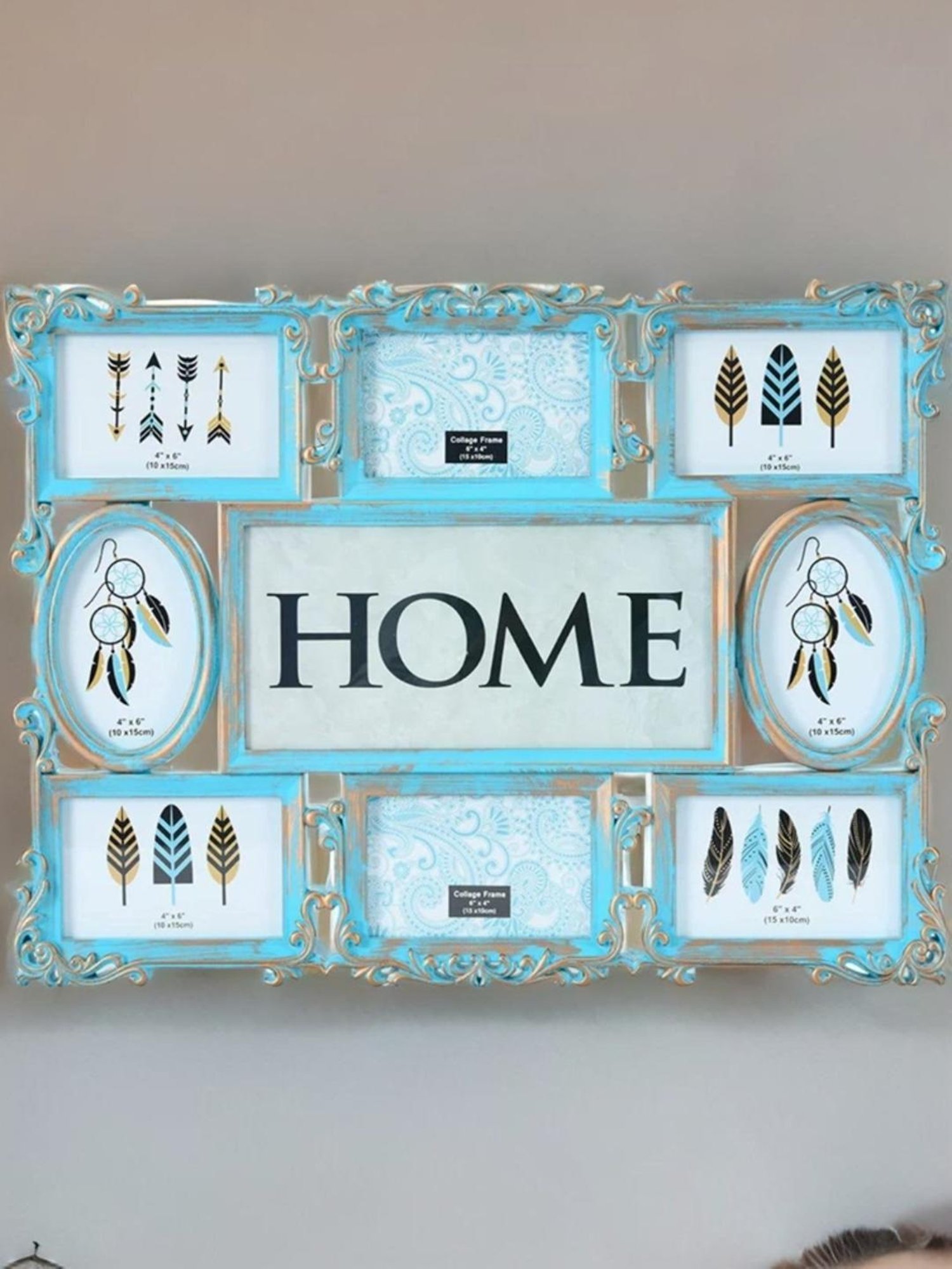 Art Street Gold Engineered Wood Swing Fashion Resin Vintage Photo Frame