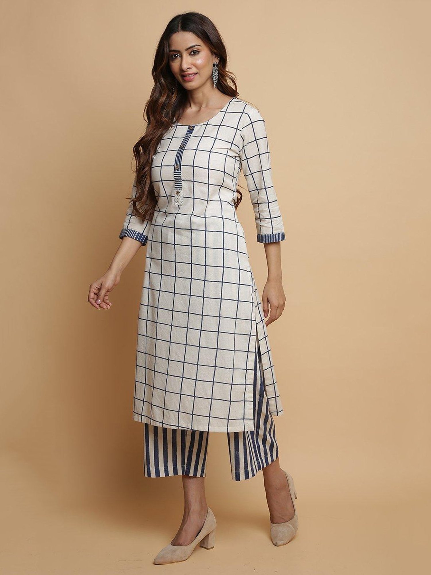 URBAN MYSTIC Black Rayon Embroidered Kurta & Sharara Set