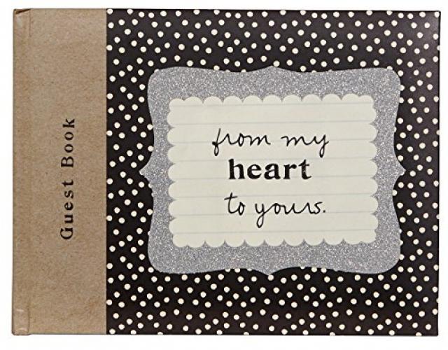 C.R. Gibson Guest Book Designed By Sandra Magsamen, Space for 1,000 Names, Measures 9.25" x 7" - From My Heart To Yours