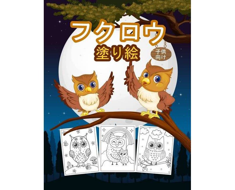 フクロウ 子供のための塗り絵 - by  Bmillerjp (Paperback)