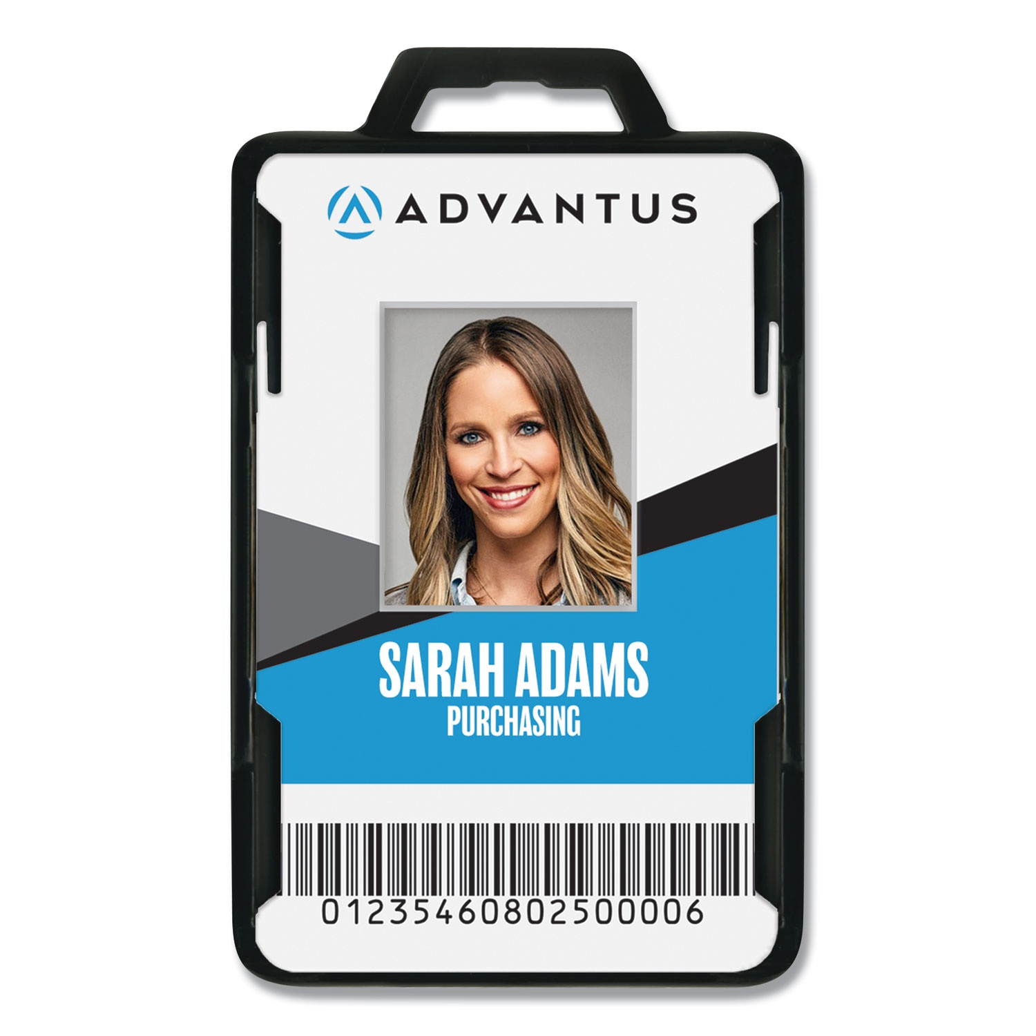 Advantus Secure-Two Card RFID Blocking Badge 3 3/8 x 2 1/8 Black 20 per Pack