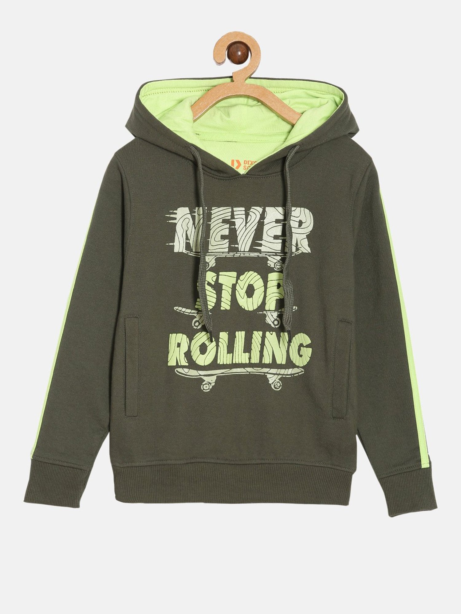 Dixcy Scott Originals Kids Olive Graphic Print Full Sleeves Sweatshirt
